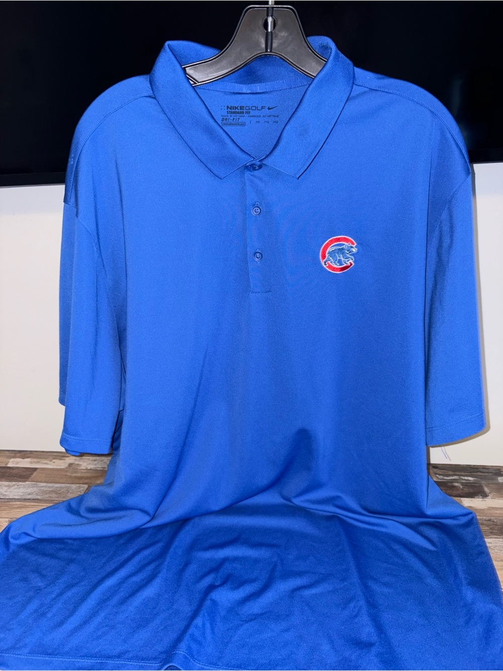 Nike Royal Blue Polo with Chicago Cubs Emblem